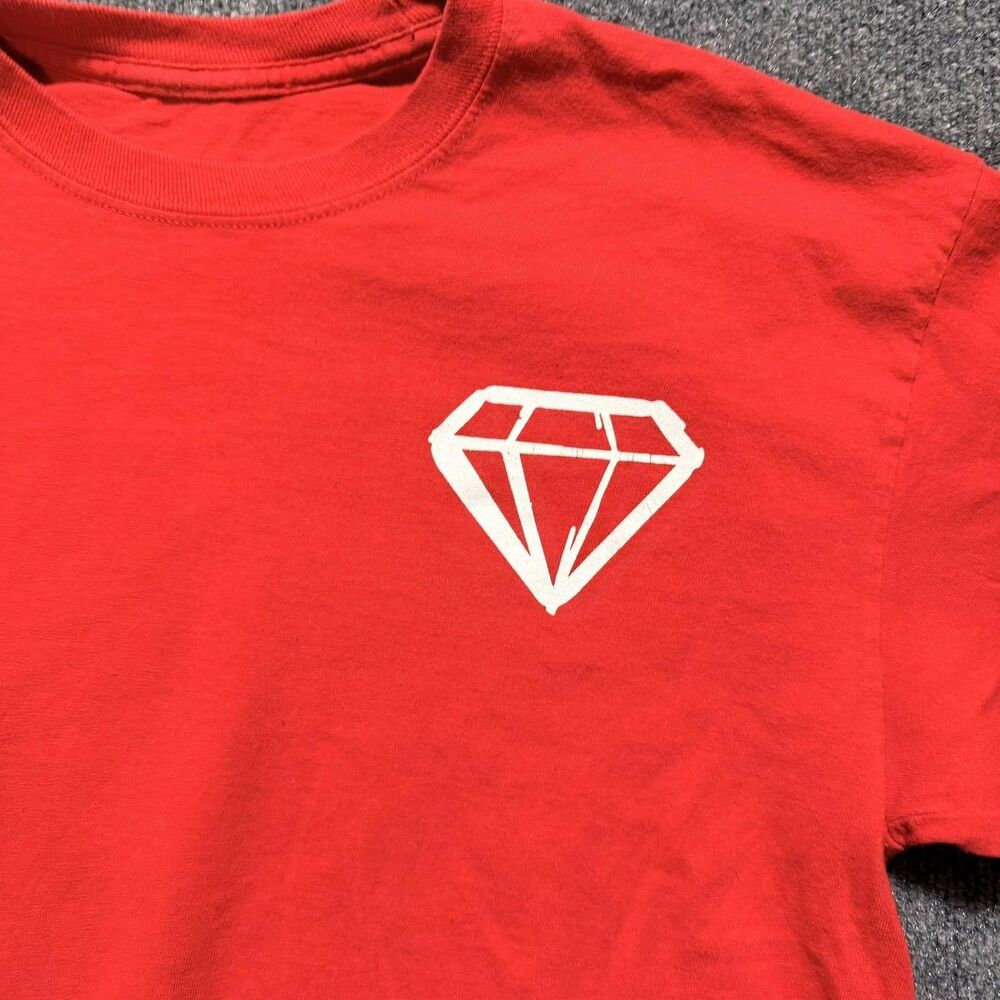 The Holdup Shirt Mens Large Red Long Sleeve Diamond Logo Band Graphic Crewneck - Picture 5 of 10